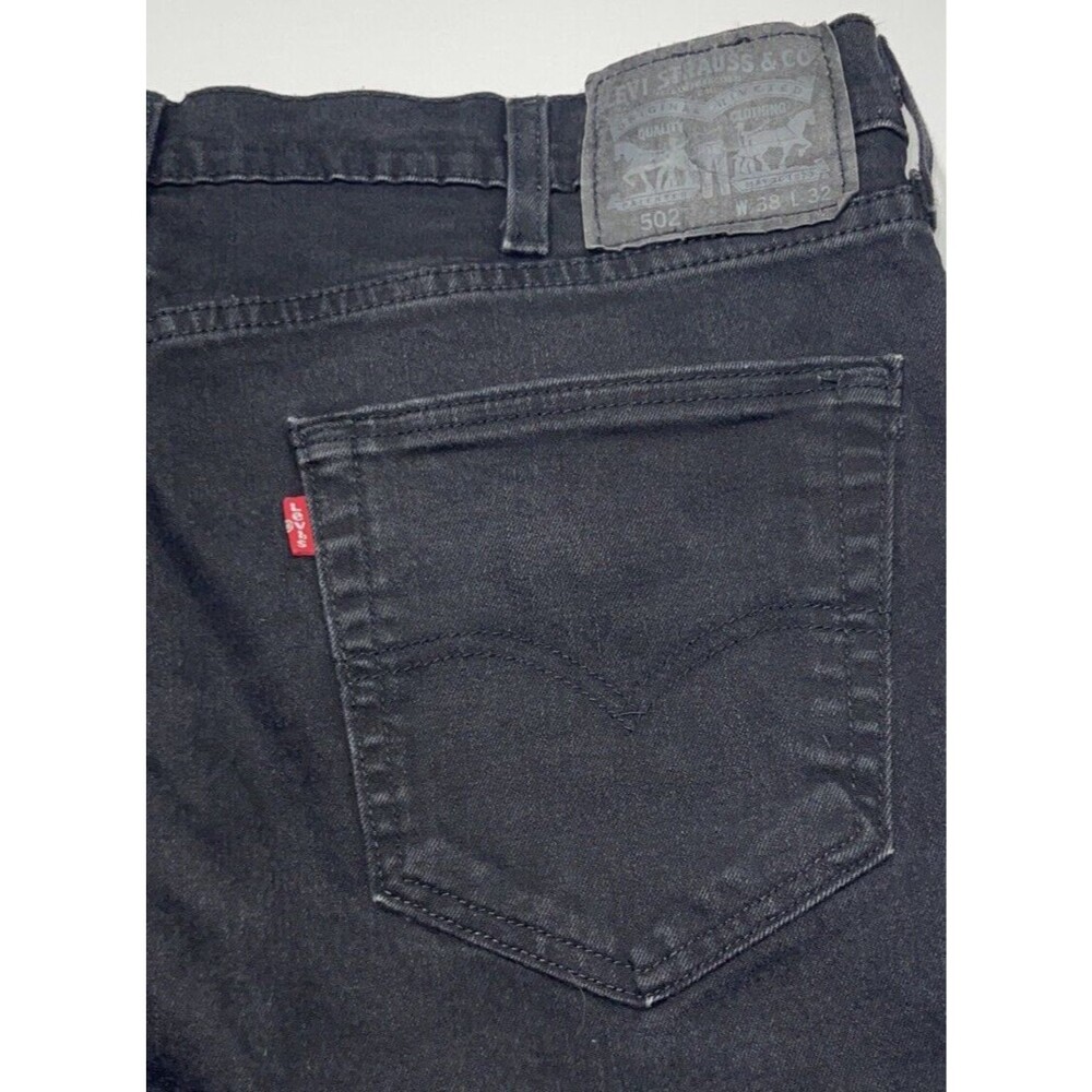 Levi’s 502 Mens Size 38x32 Regular Tapered Jeans Native Cali Black NWOT